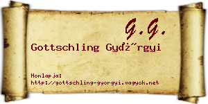 Gottschling Györgyi névjegykártya